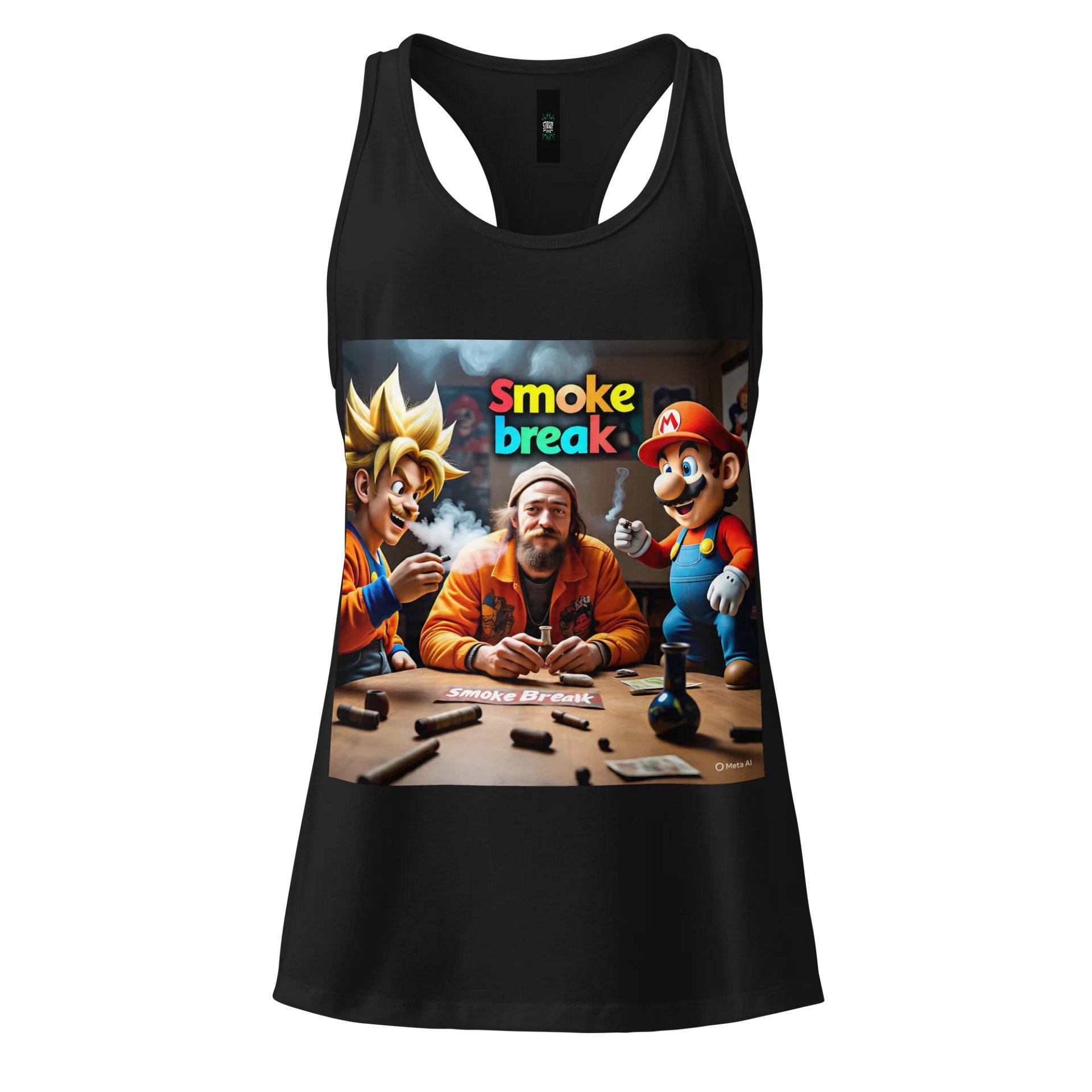 Animated Smoke Break Racerback Tank product image (1)