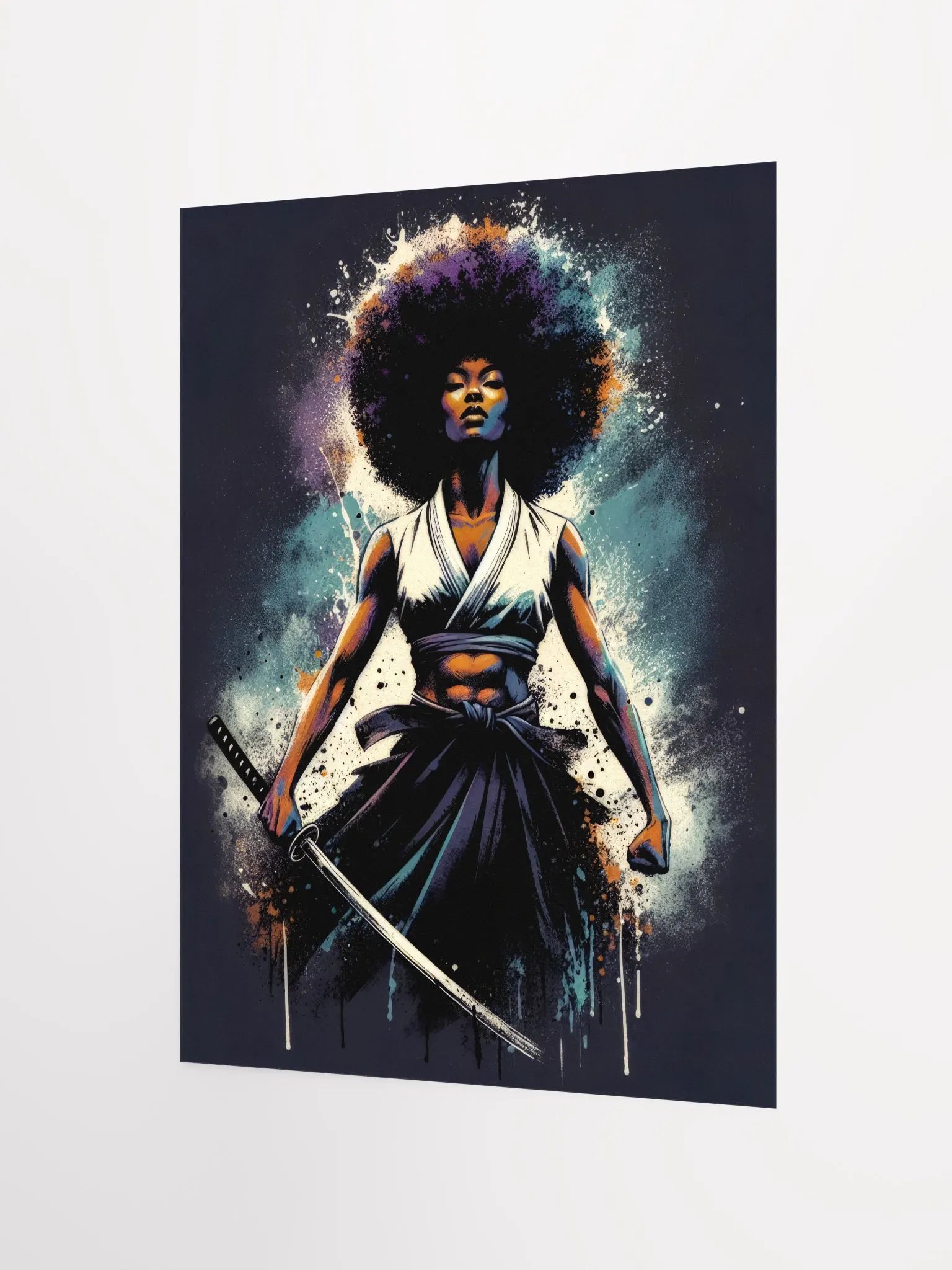 Afro Blade Princess Art Poster Print product image (2)