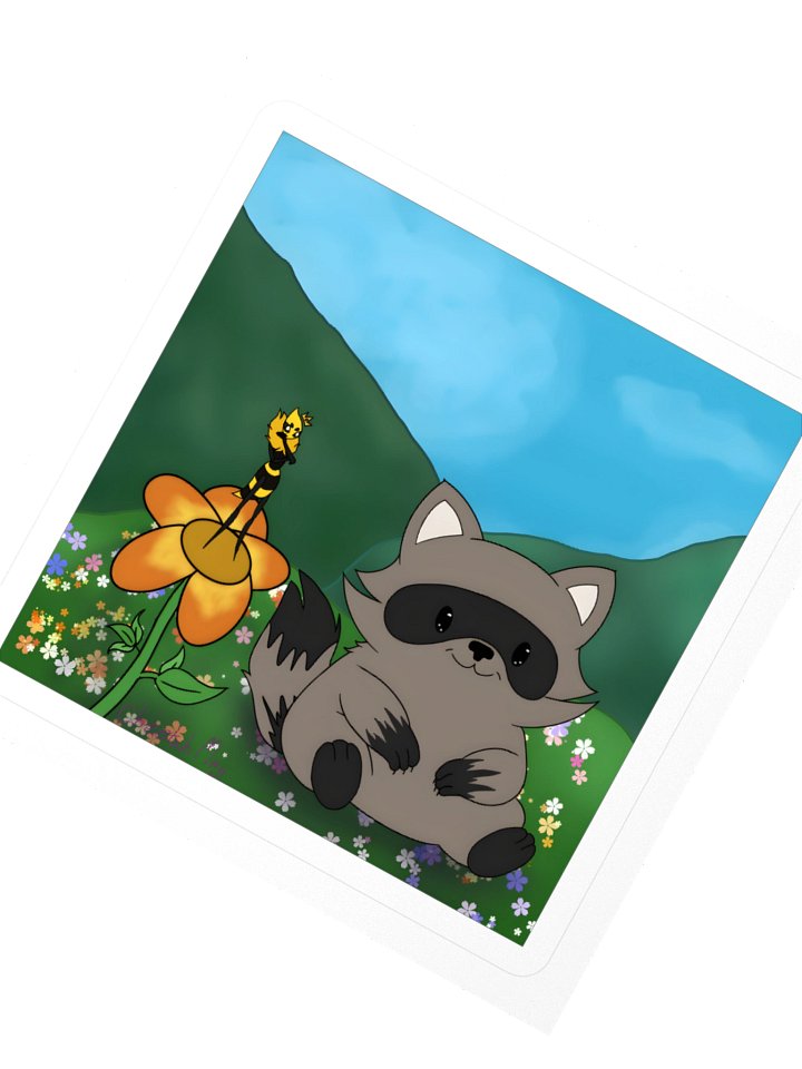 plouj33 x RespawnRaccoon Kiss Cut Sticker product image (2)