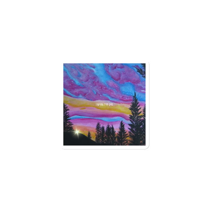 I Work For God-Sunset Magnet product image (1)