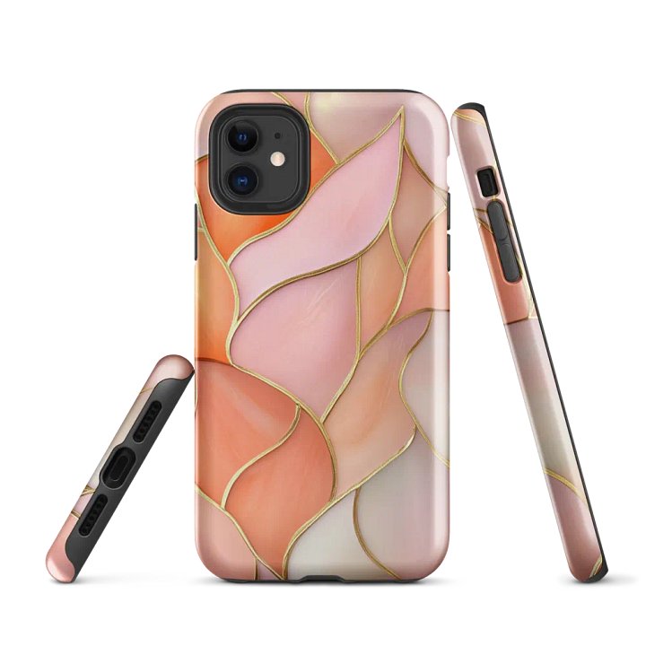 Golden Leaf Stained Glass iPhone® Tough Case product image (1)