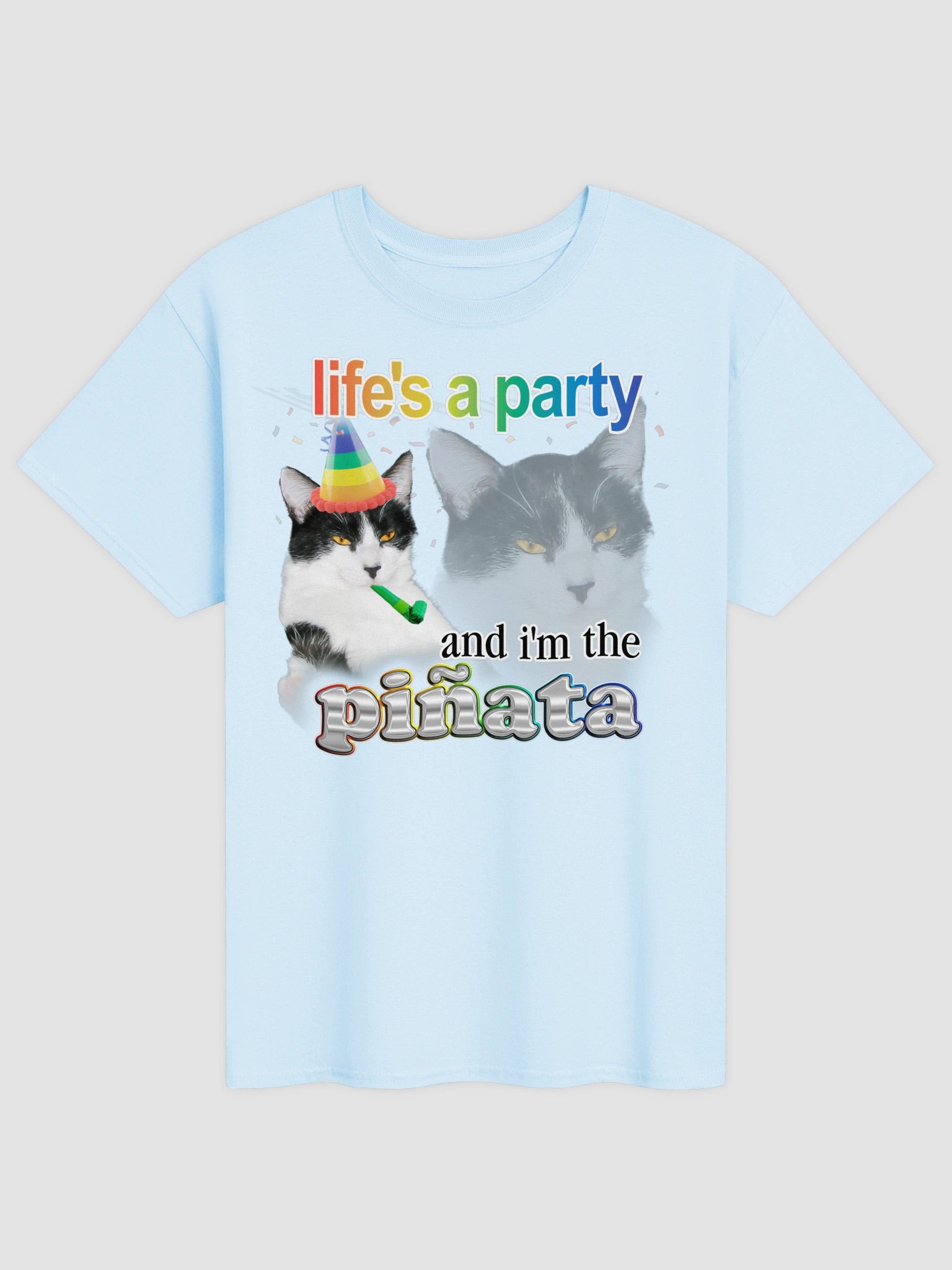 Life's a Party (and I'm the Piñata) cat T-shirt product image (2)