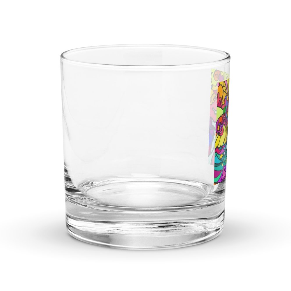 Vibrant Swirls Rocks Glass - Wave at Sunset product image (3)