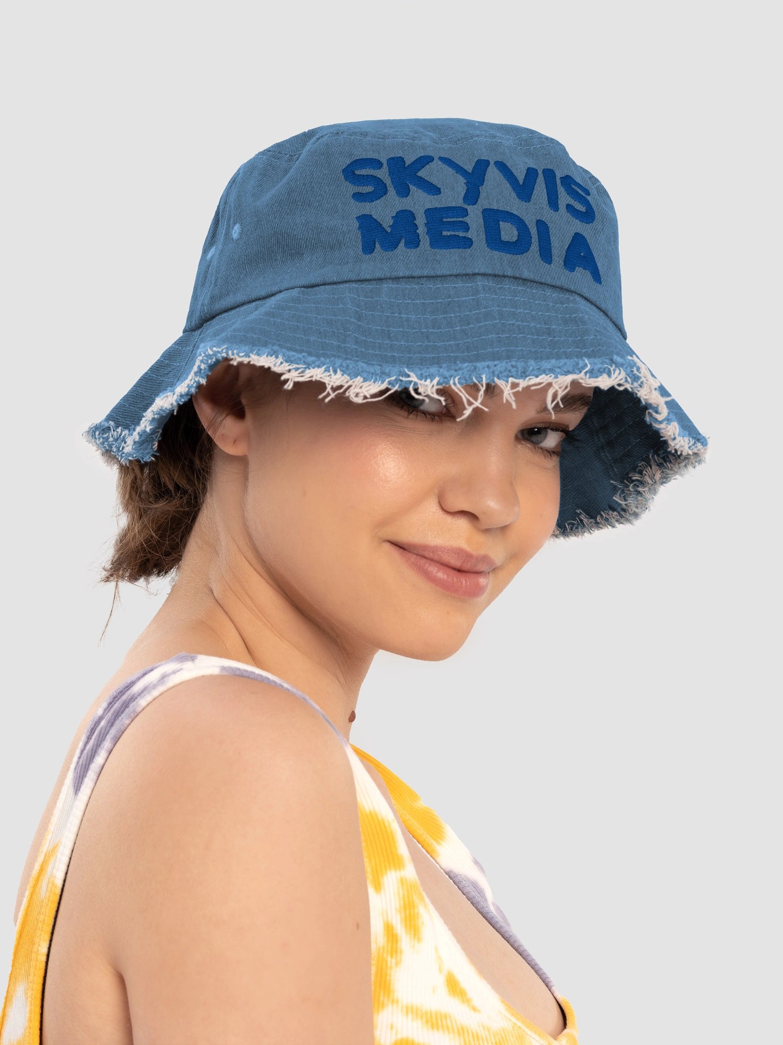 001 // Distressed Denim Bucket Hat product image (7)