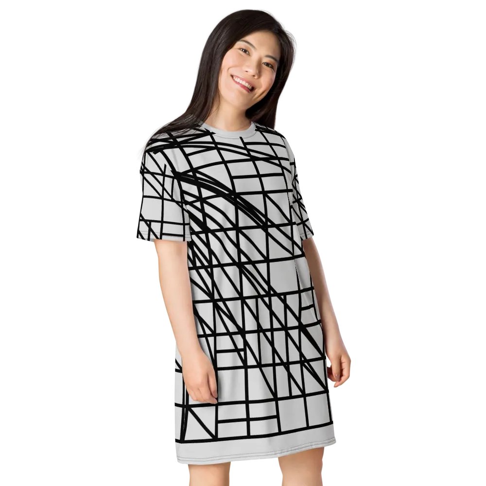 Shatter the Cube Geometric T-Shirt Dress product image (5)