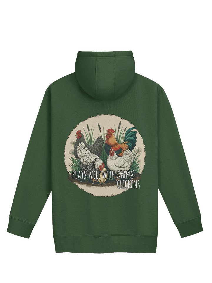 Plays Well With Chickens - Cotton Hoodie product image (14)