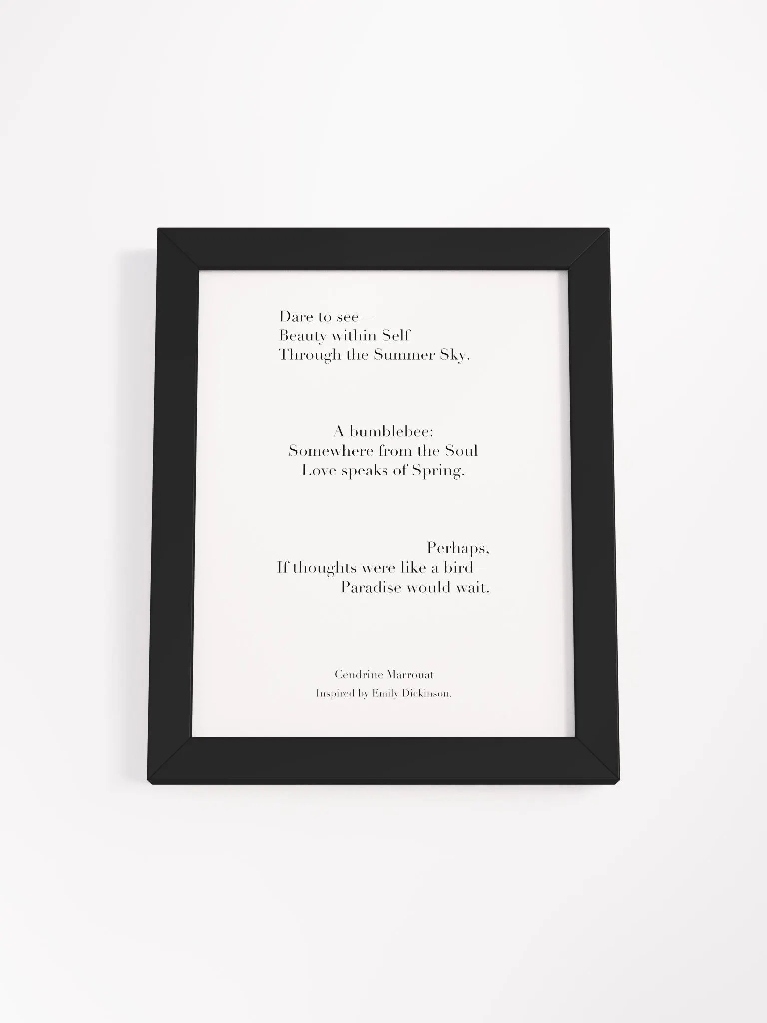 Three Haiku Inspired by Emily Dickinson (Framed Poster) product image (1)