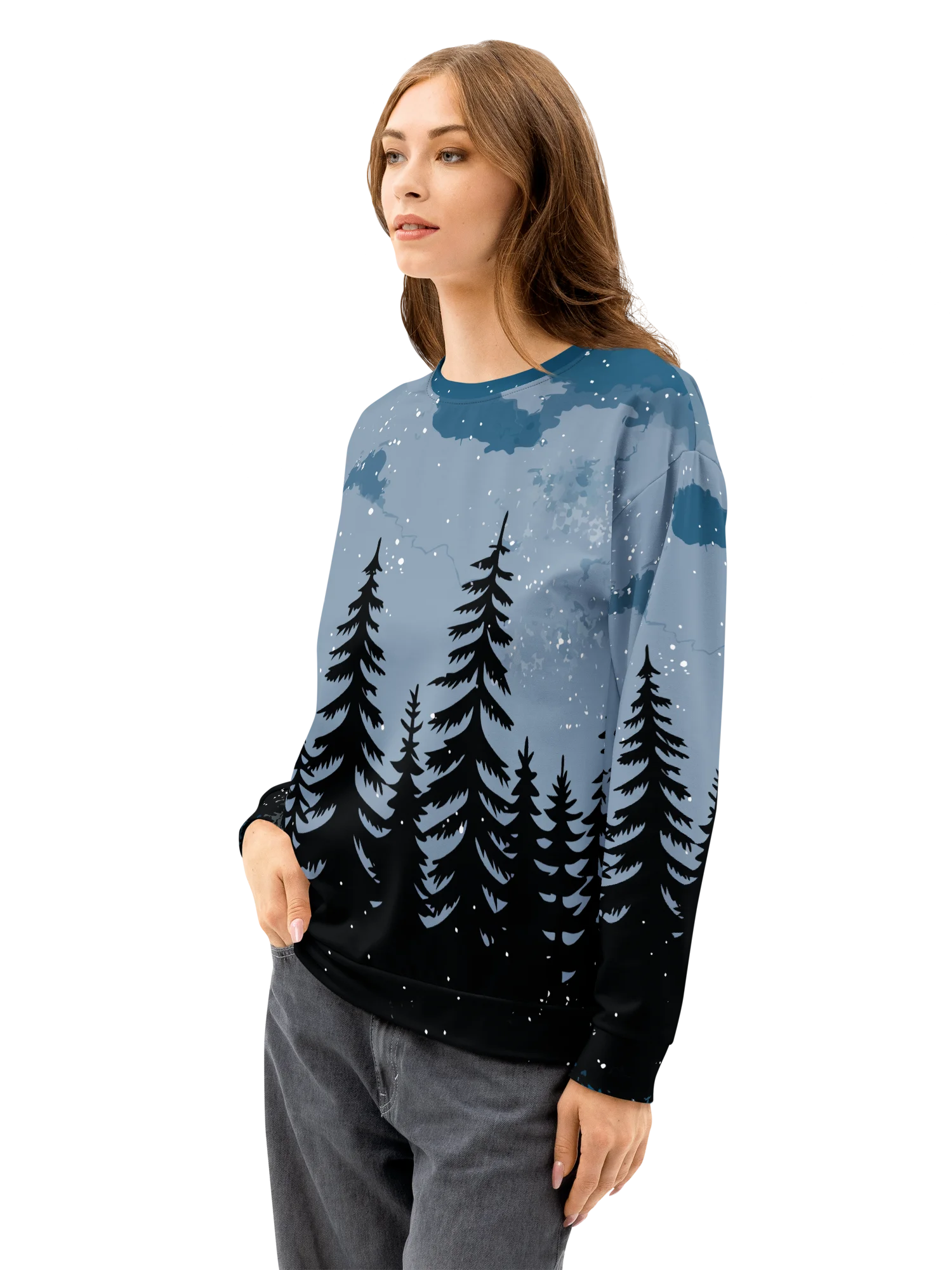 Forest Night Sky Sweatshirt product image (2)