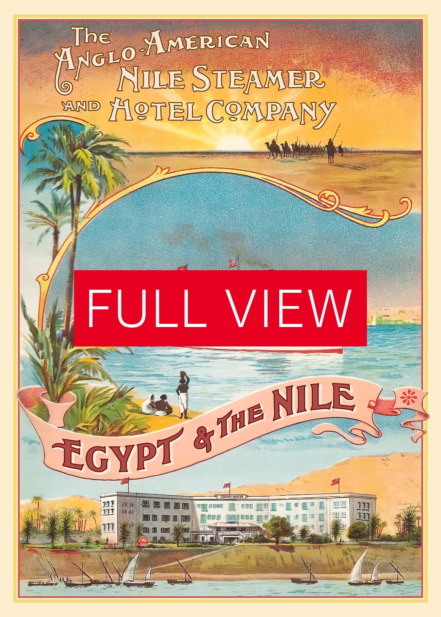 Egypt & The Nile, 1910s — retro vintage travel poster, retro travel art, retro travel wall art product image (3)