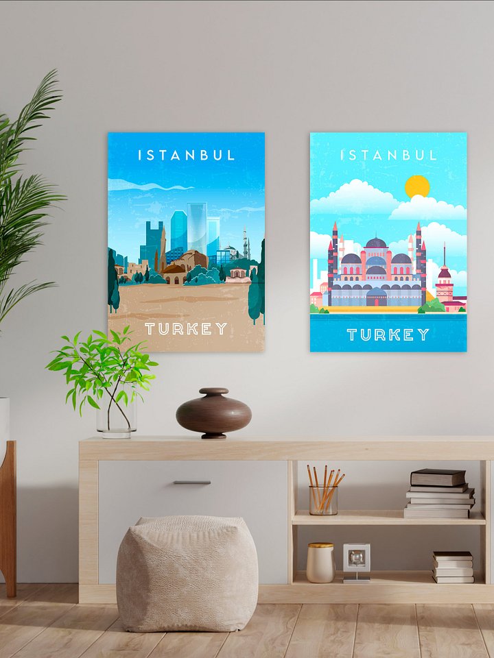 Istanbul, Turkey — Retro travel minimalist poster product image (2)