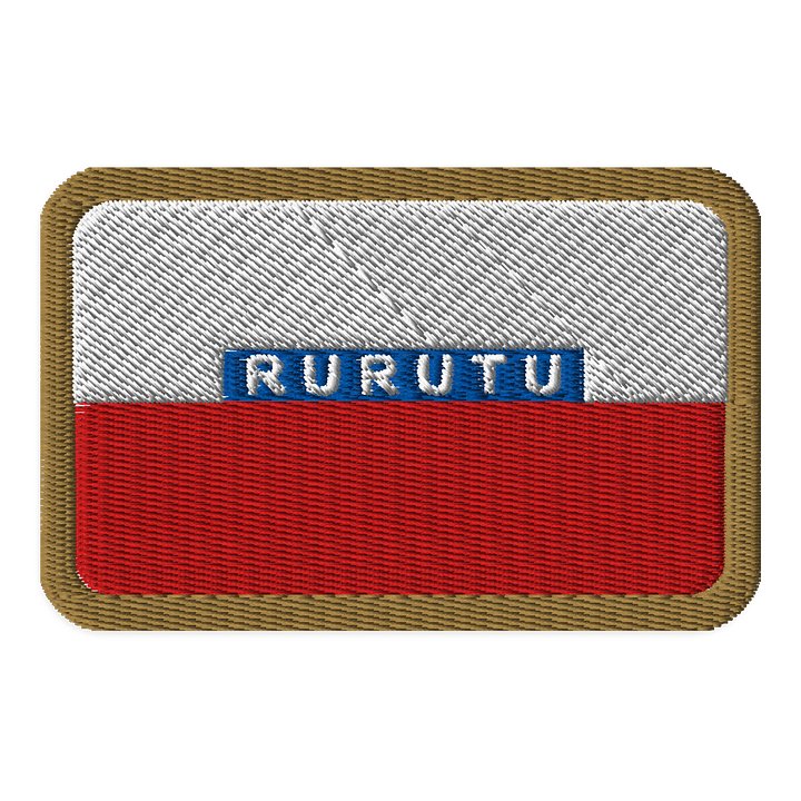 Écusson brodé minimaliste drapeaux de RURUTU en blocs de couleur product image (1)