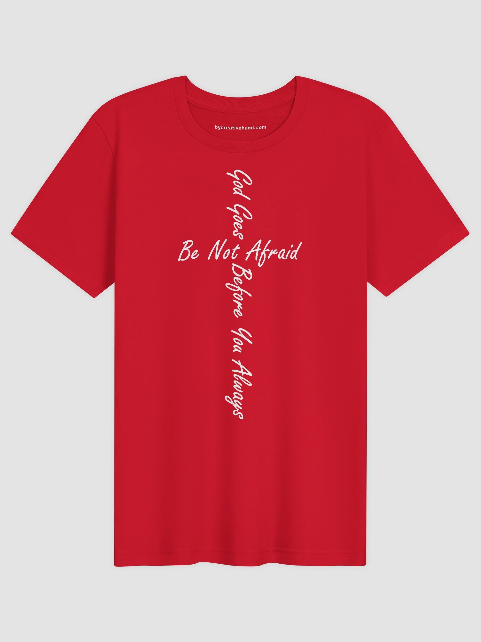 Be Not Afraid Text Cross Only T-Shirt product image (10)