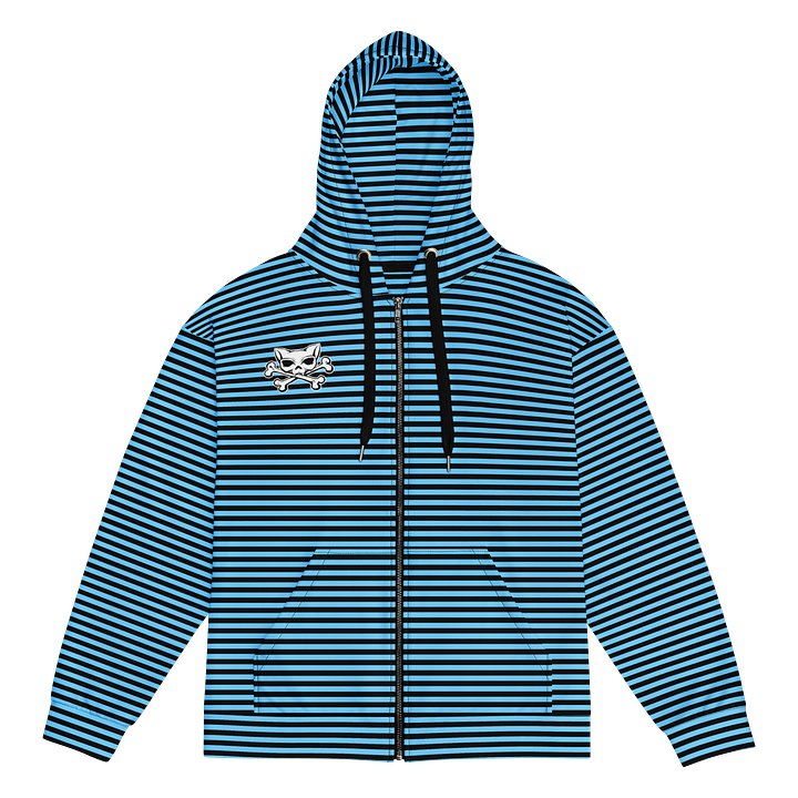 Blaque and Blue Stripped Hoodie product image (1)