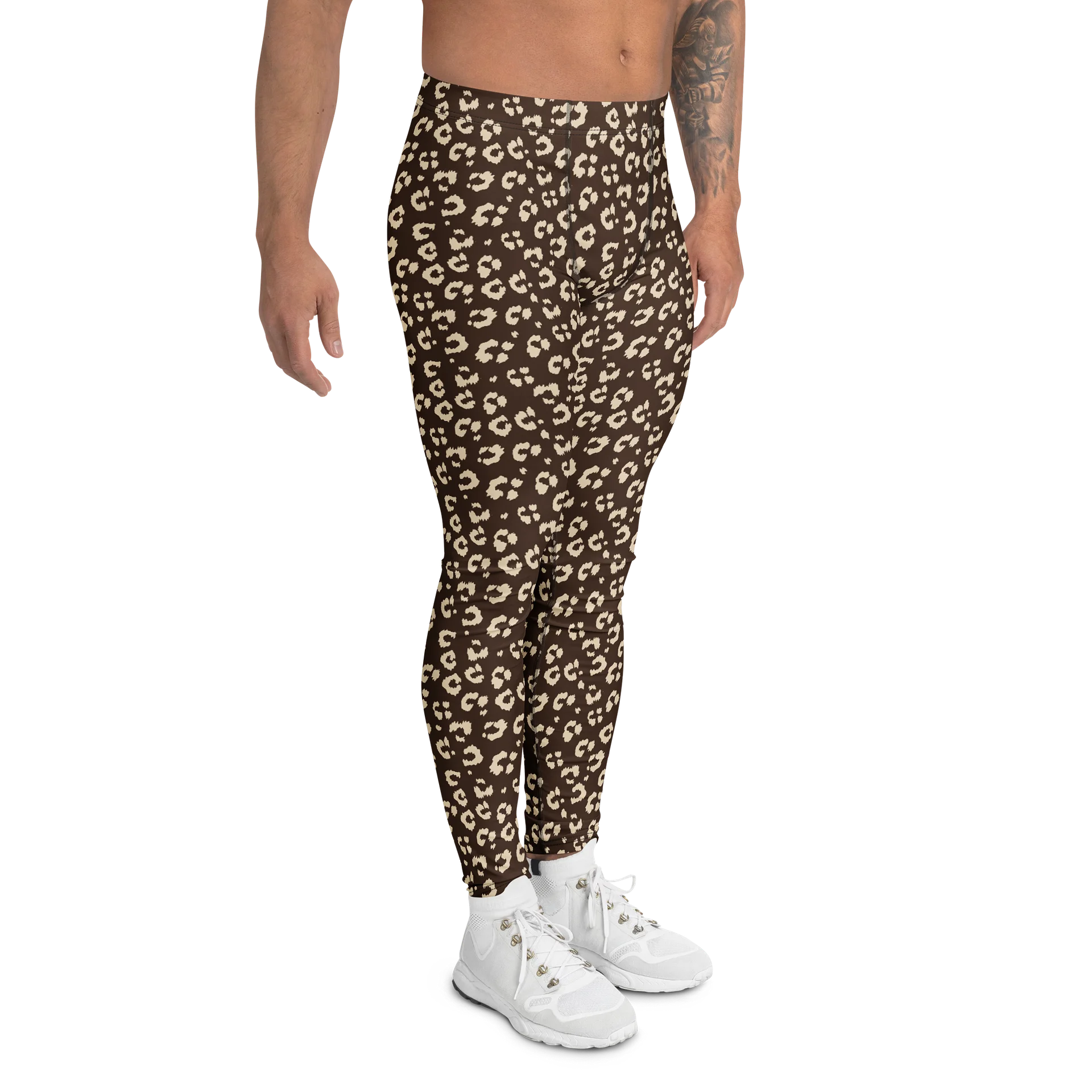 Trendy Leopard Print Athletic Men's Leggings product image (3)