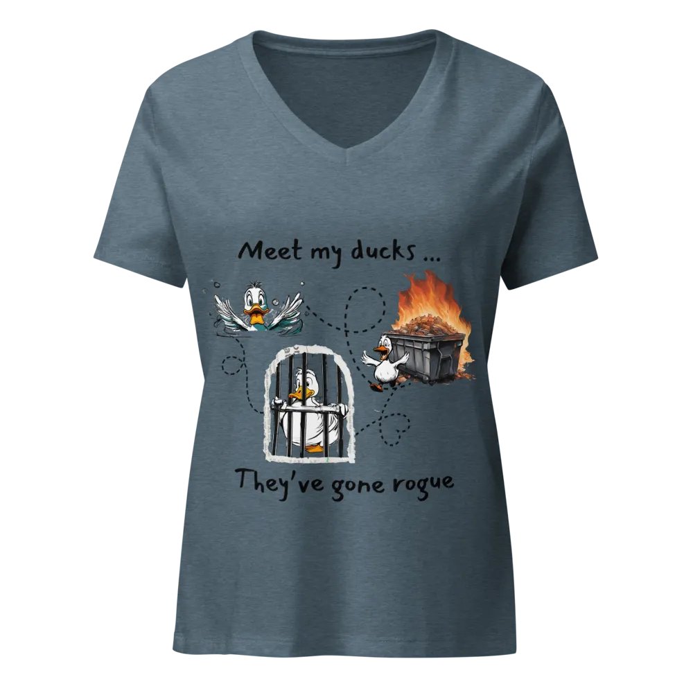 No Ducks In A Row V-Neck T-Shirt product image (1)