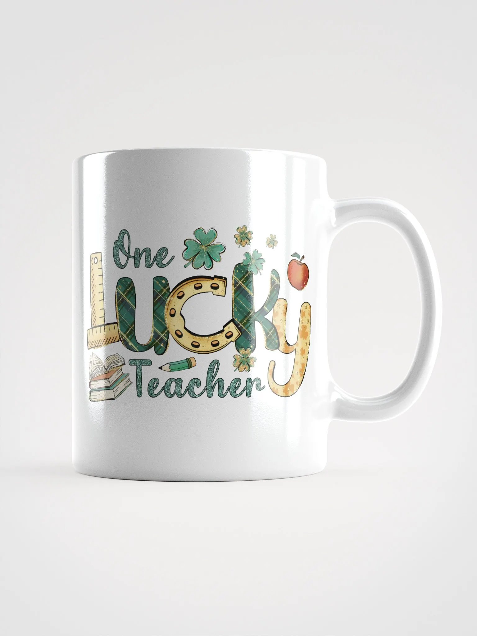 Lucky Teacher White Glossy Mug product image (9)