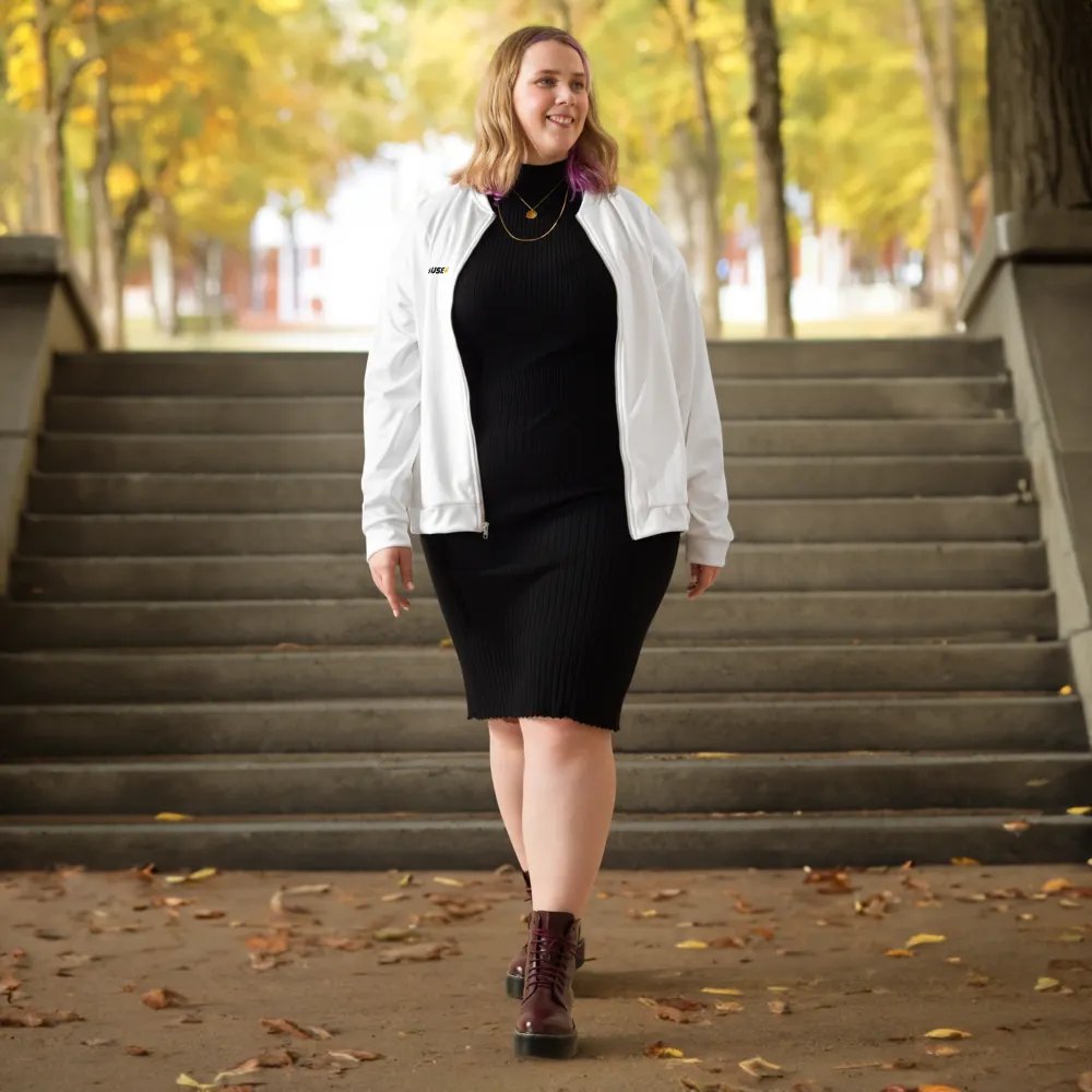 White Bomber Jacket (Unisex) product image (11)