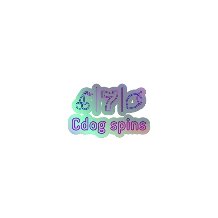 Cdog Spins Holographic Sticker product image (1)
