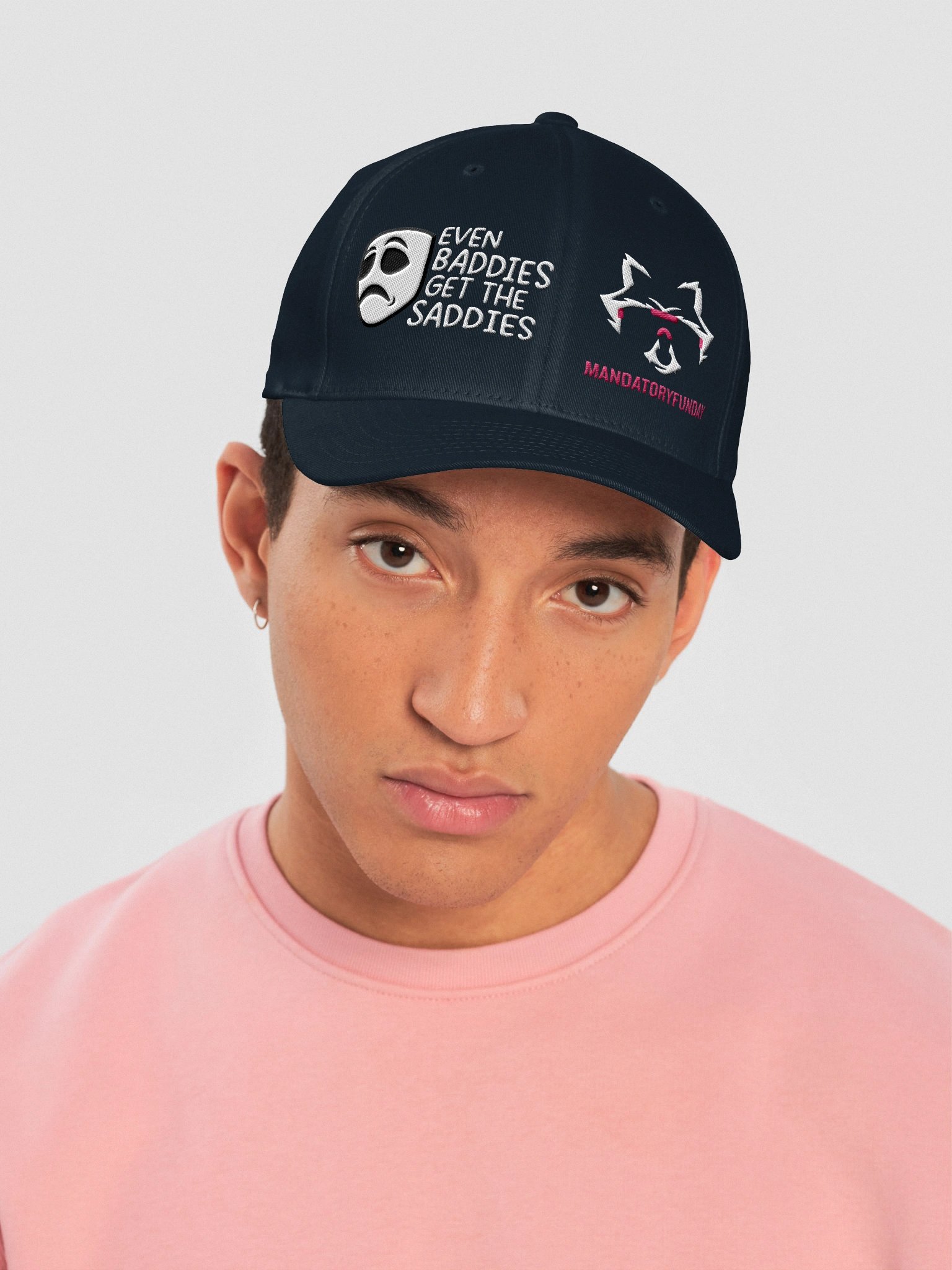 Baddies Get Saddies Mask Flexfit Hat product image (5)