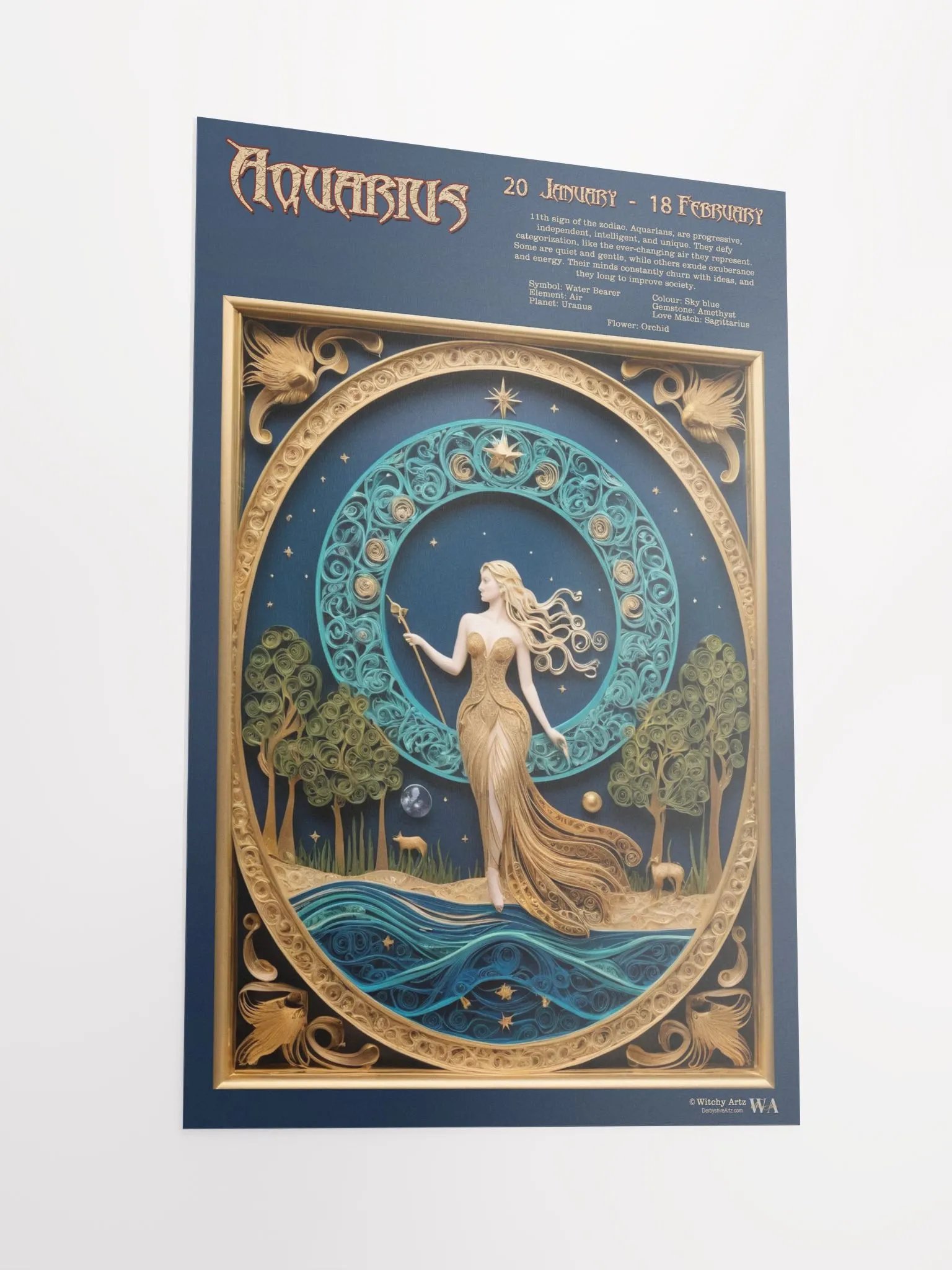 Western Zodiac Poster - AQUARIUS product image (2)