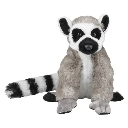 Cute 8" Ring-Tailed Lemur Plush - Soft Stuffed Anime Style Exotic Wildlife Toy product image (1)