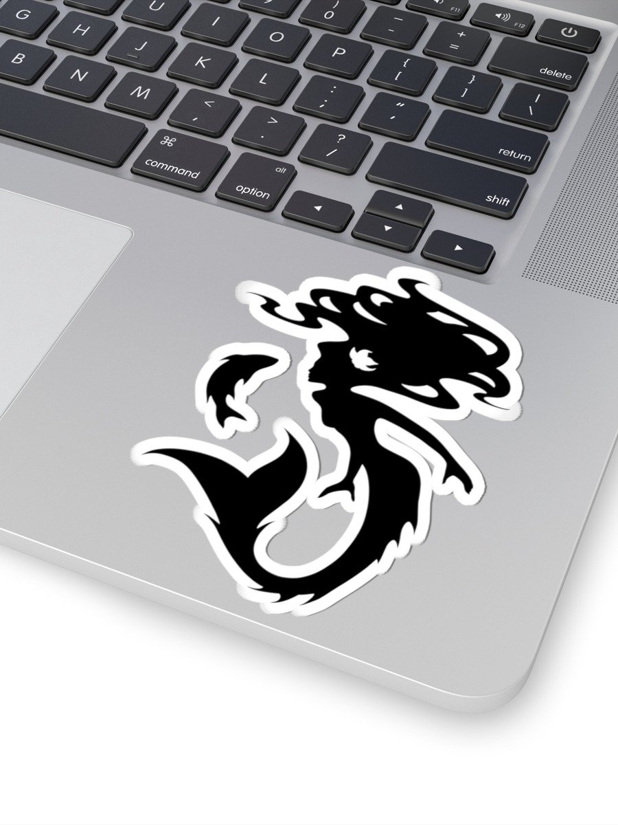 Sticker 1: The Underwater Dance: Mermaid Classic Silhouette Decal product image (1)