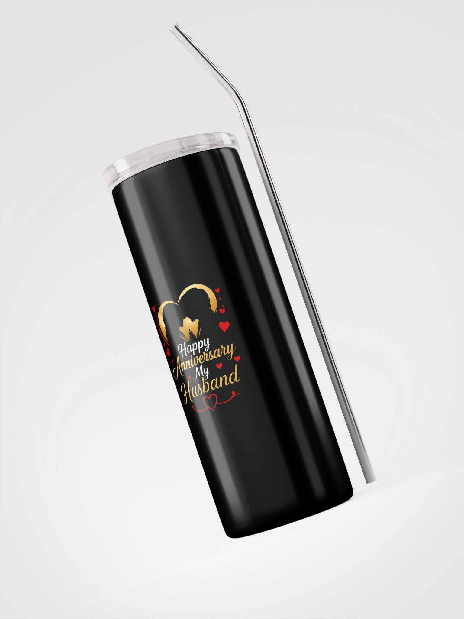 Happy Anniversary My Husband Tumbler - Couple Silhouette product image (3)
