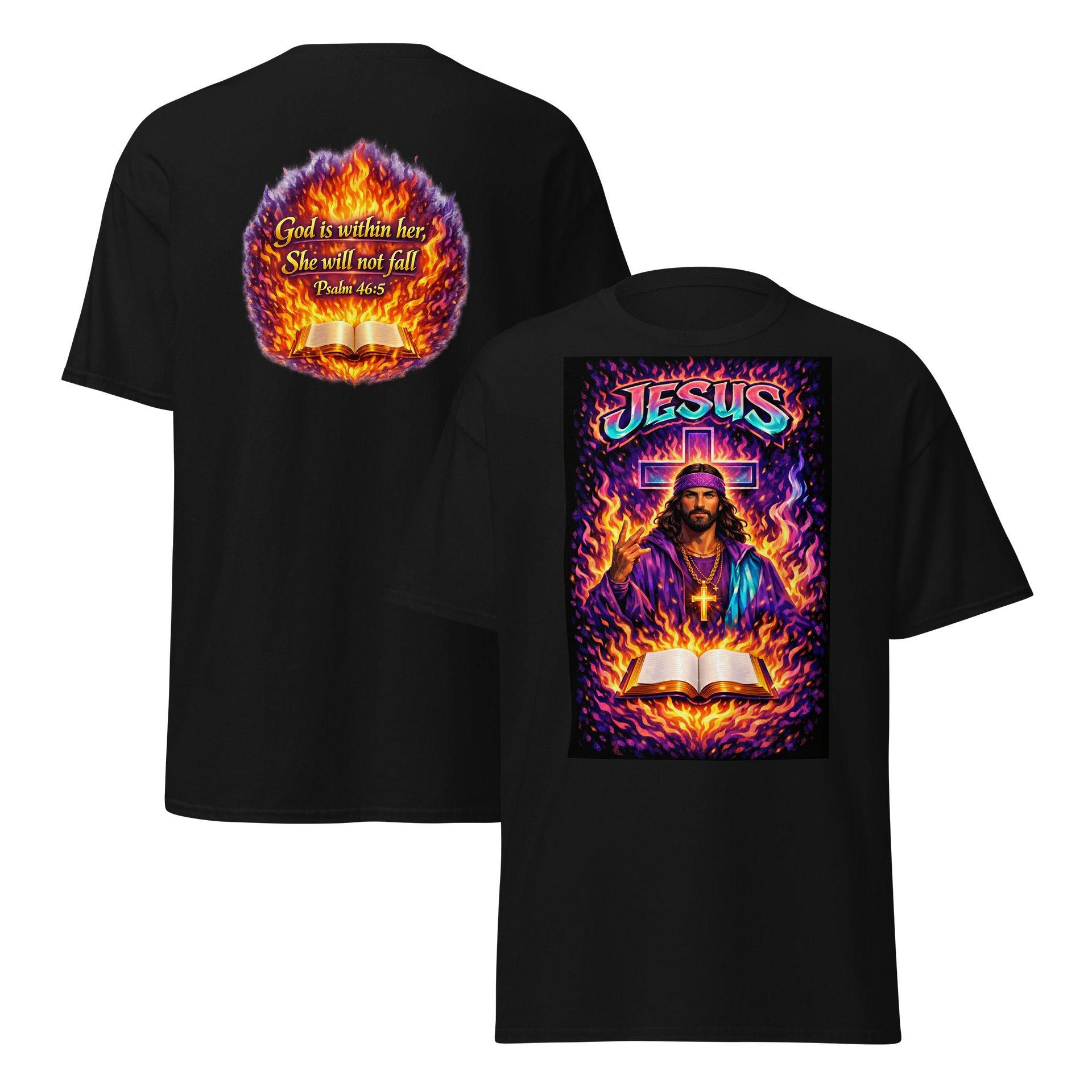 Neon Jesus Fire & Cross Tee product image (5)