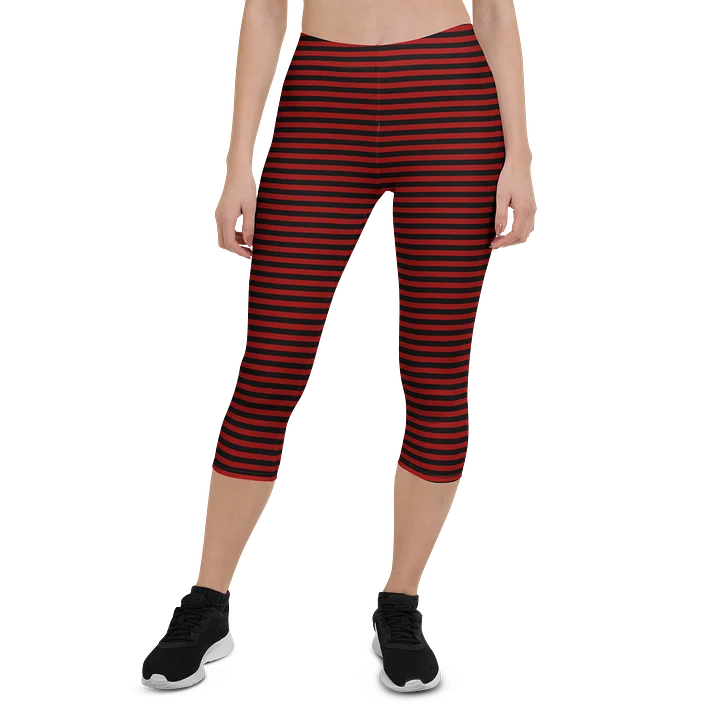 Red and Blaque Stripped Capri product image (1)