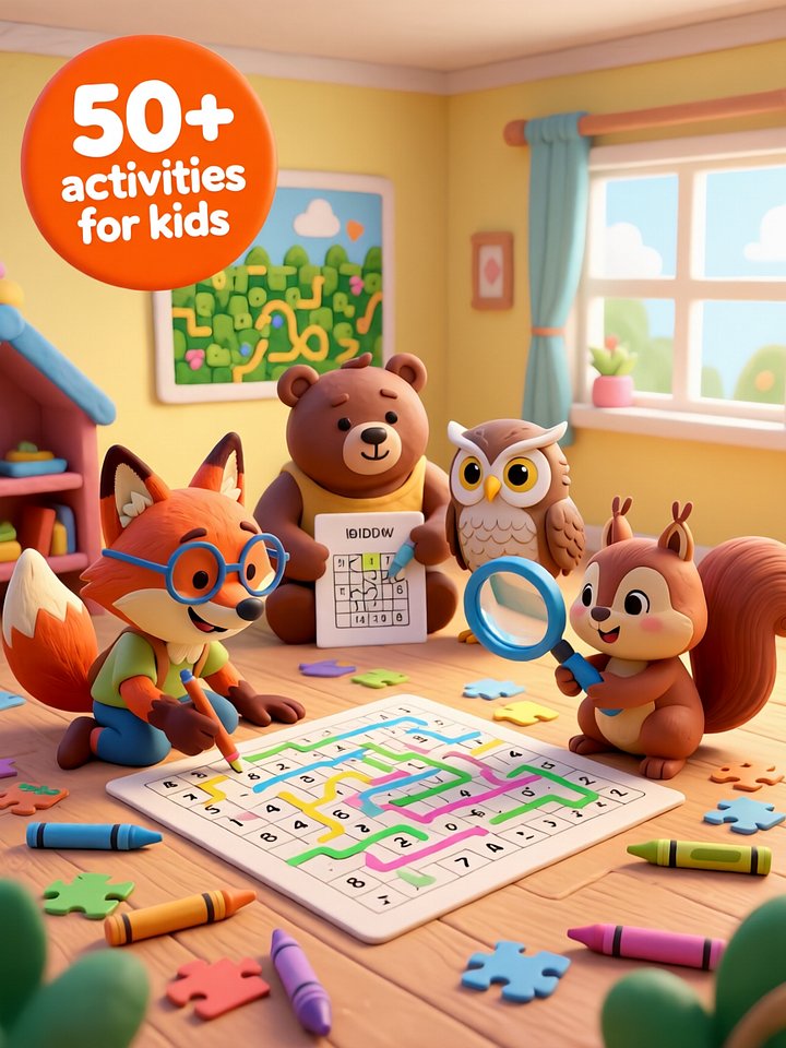 🎉 Ultimate Screen-Free Kids Learning & Fun Bundle: 3 Printable Books · 140+ Activities · Ages 4–10 product image (2)