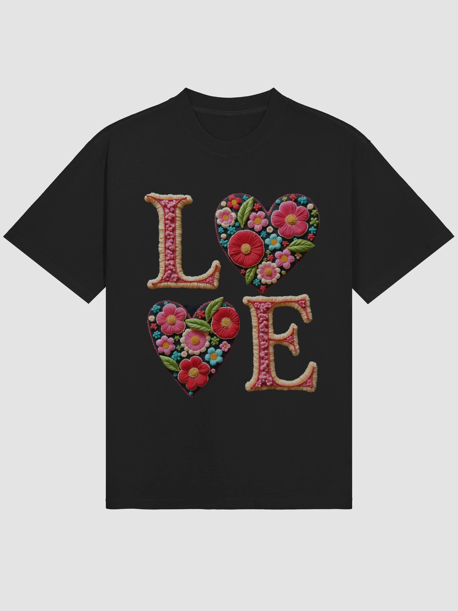 Floral Love Embroidered Oversized Tee product image (9)