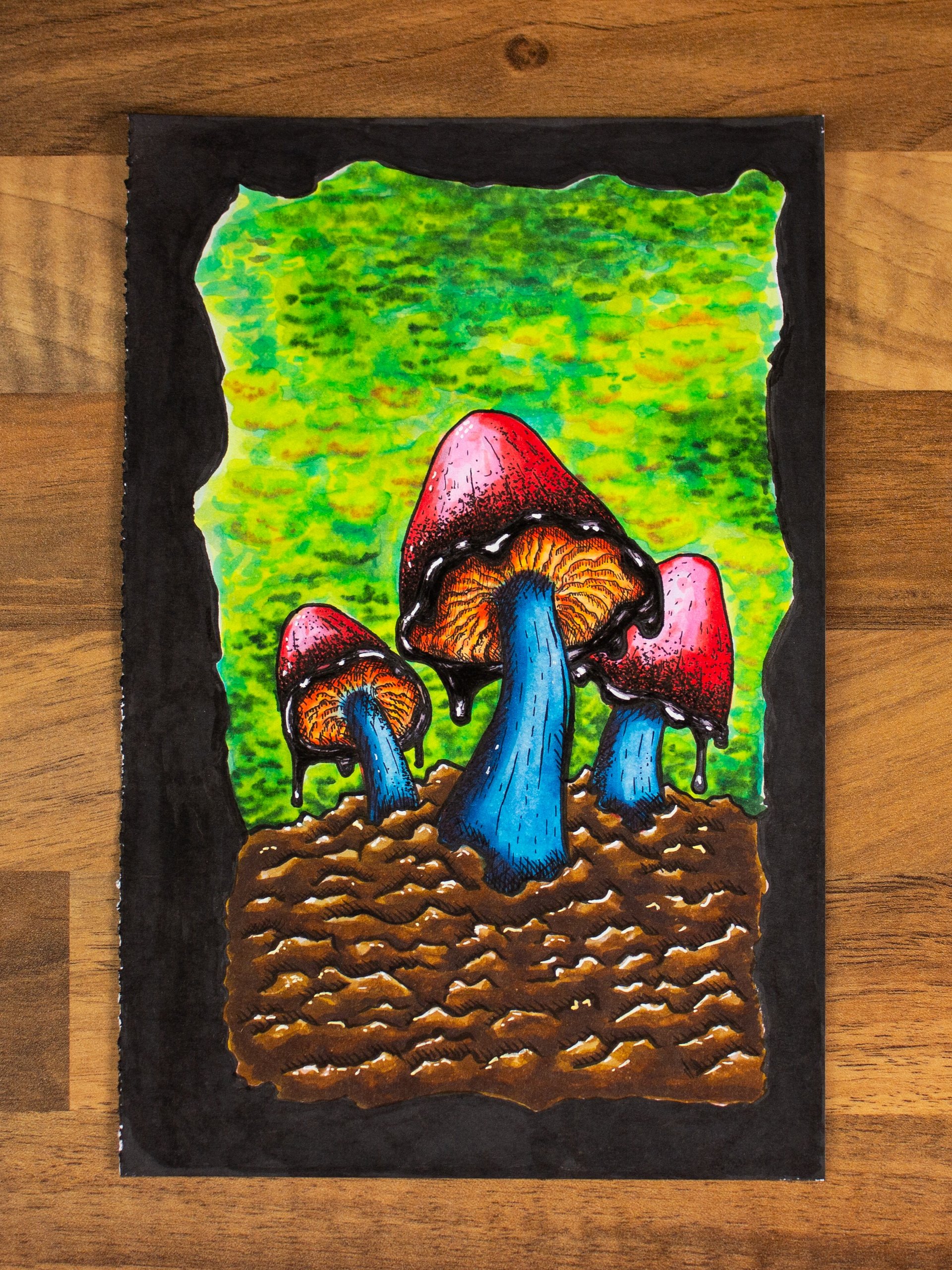 Mushroom Alcohol Marker Original Artwork product image (1)