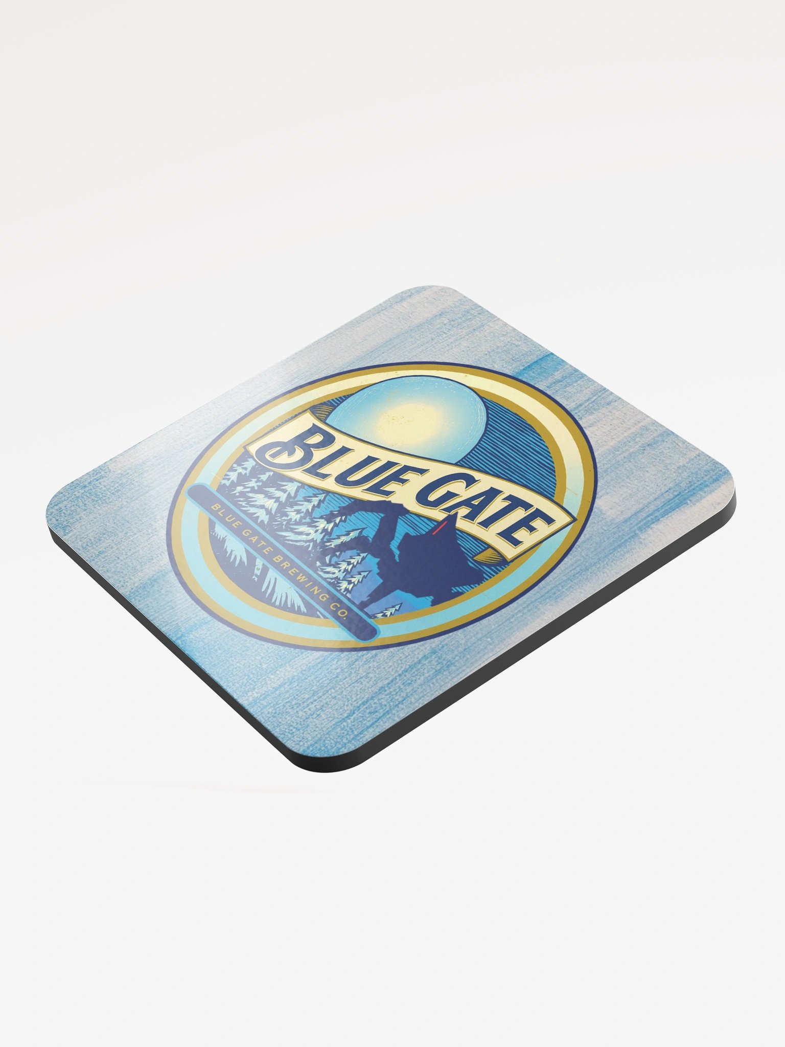 Blue Gate Glossed Cork Coaster product image (3)
