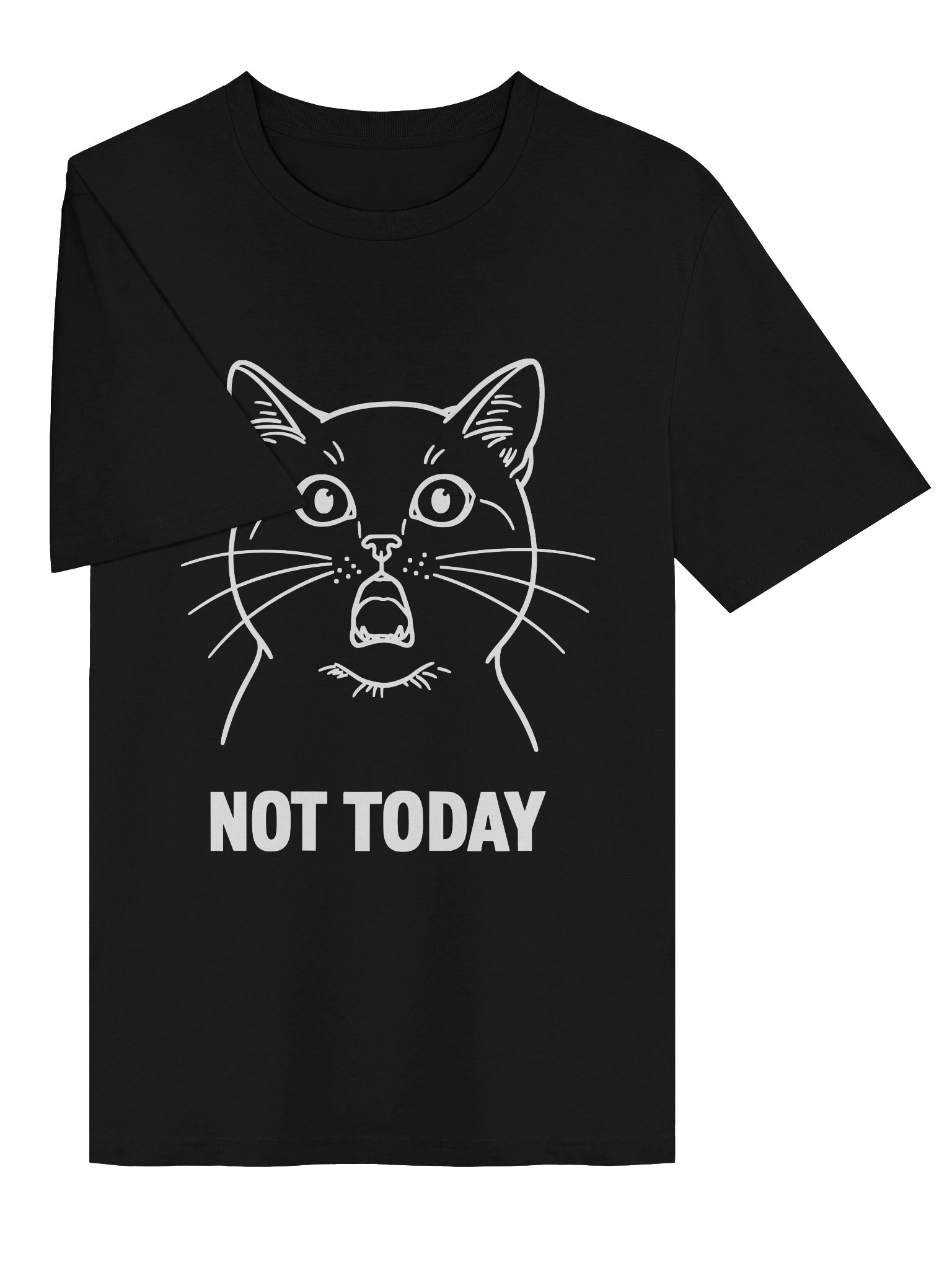 Black Cat Not Today – Dark Colors | Stanley/Stella Unisex Organic T-Shirt product image (6)