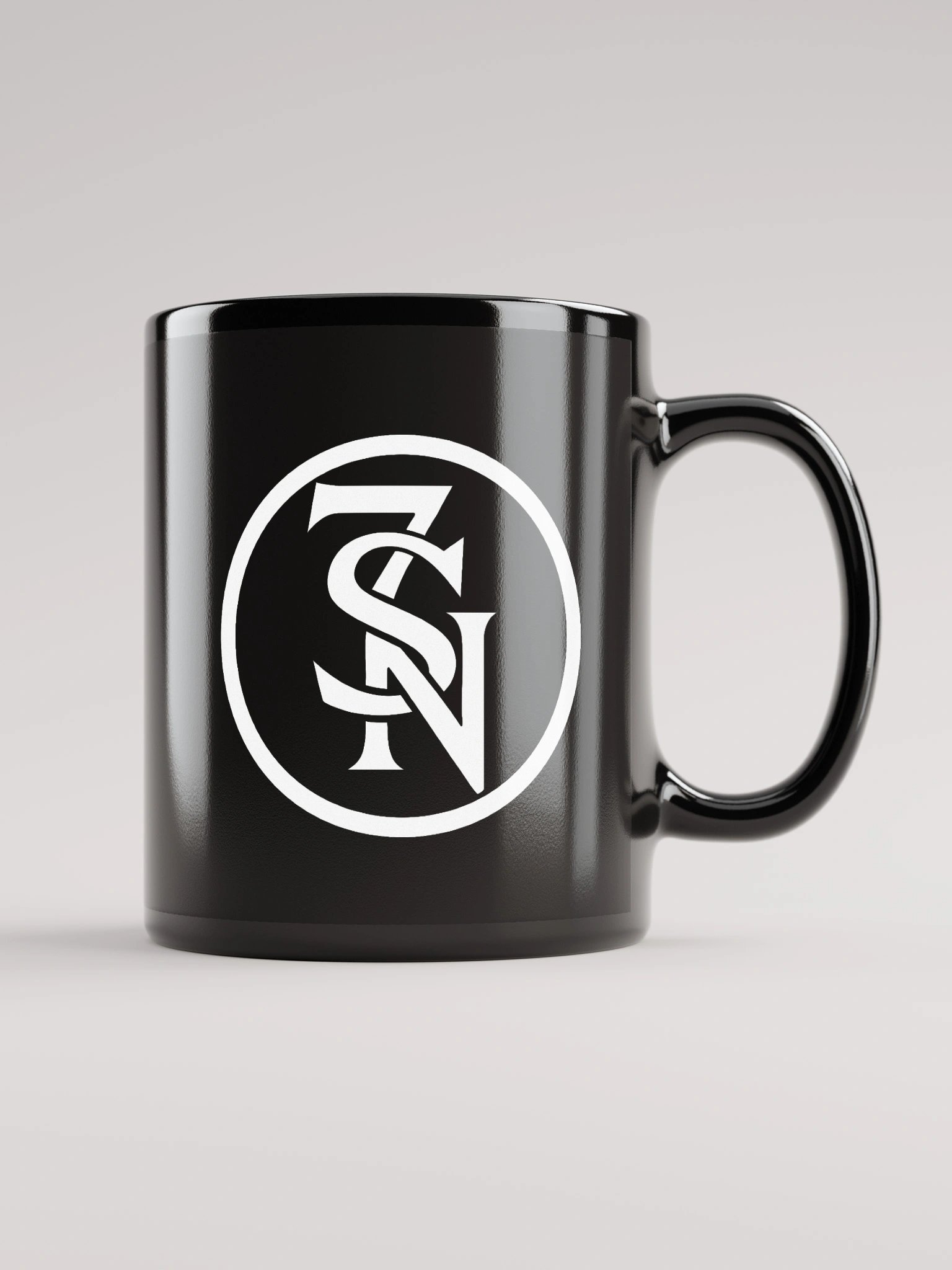 Seven Shades of Nothing White Logo on Black Glossy Mug product image (1)