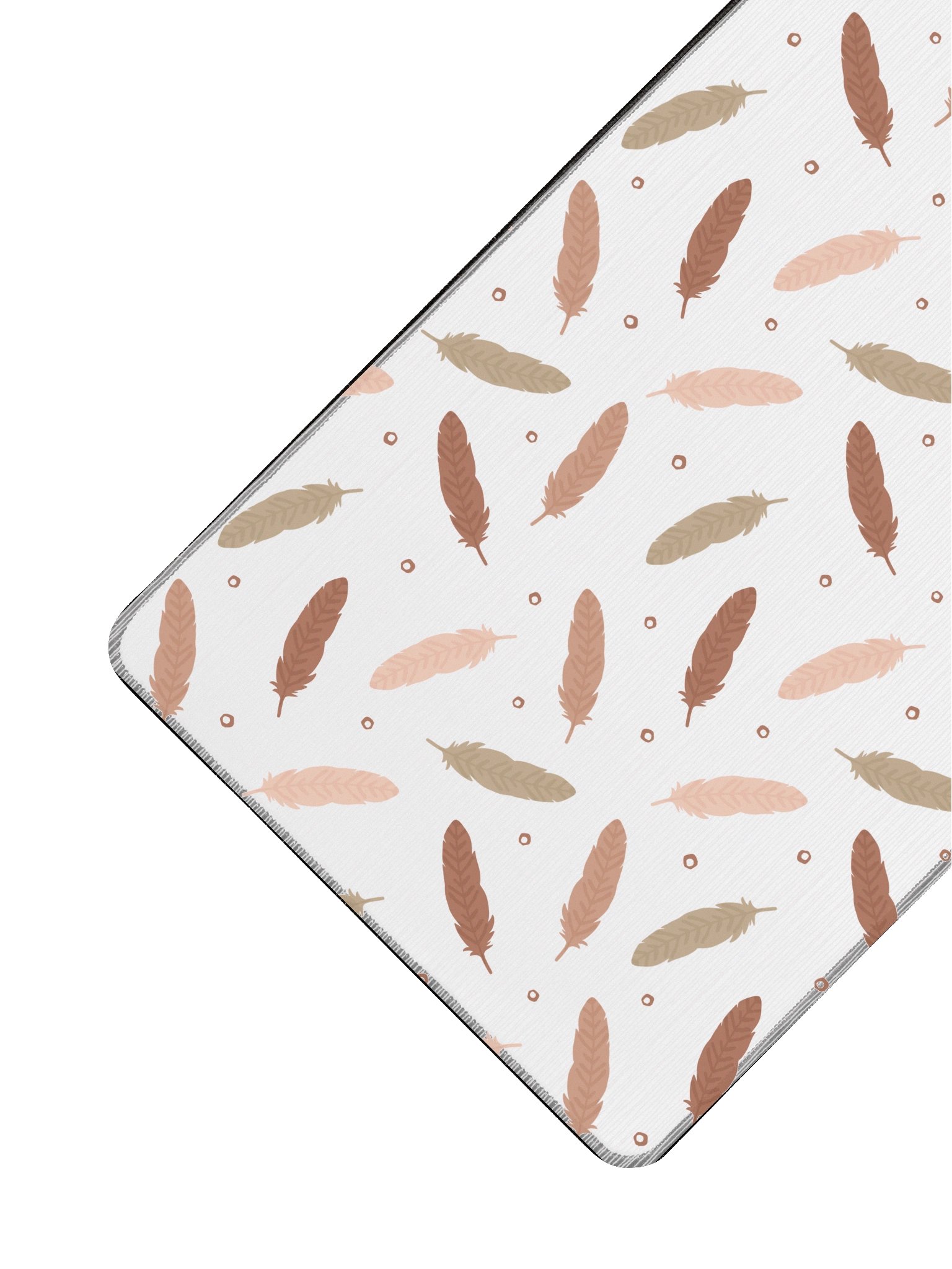 Mocha Mousse Feathers Desk Mat product image (3)
