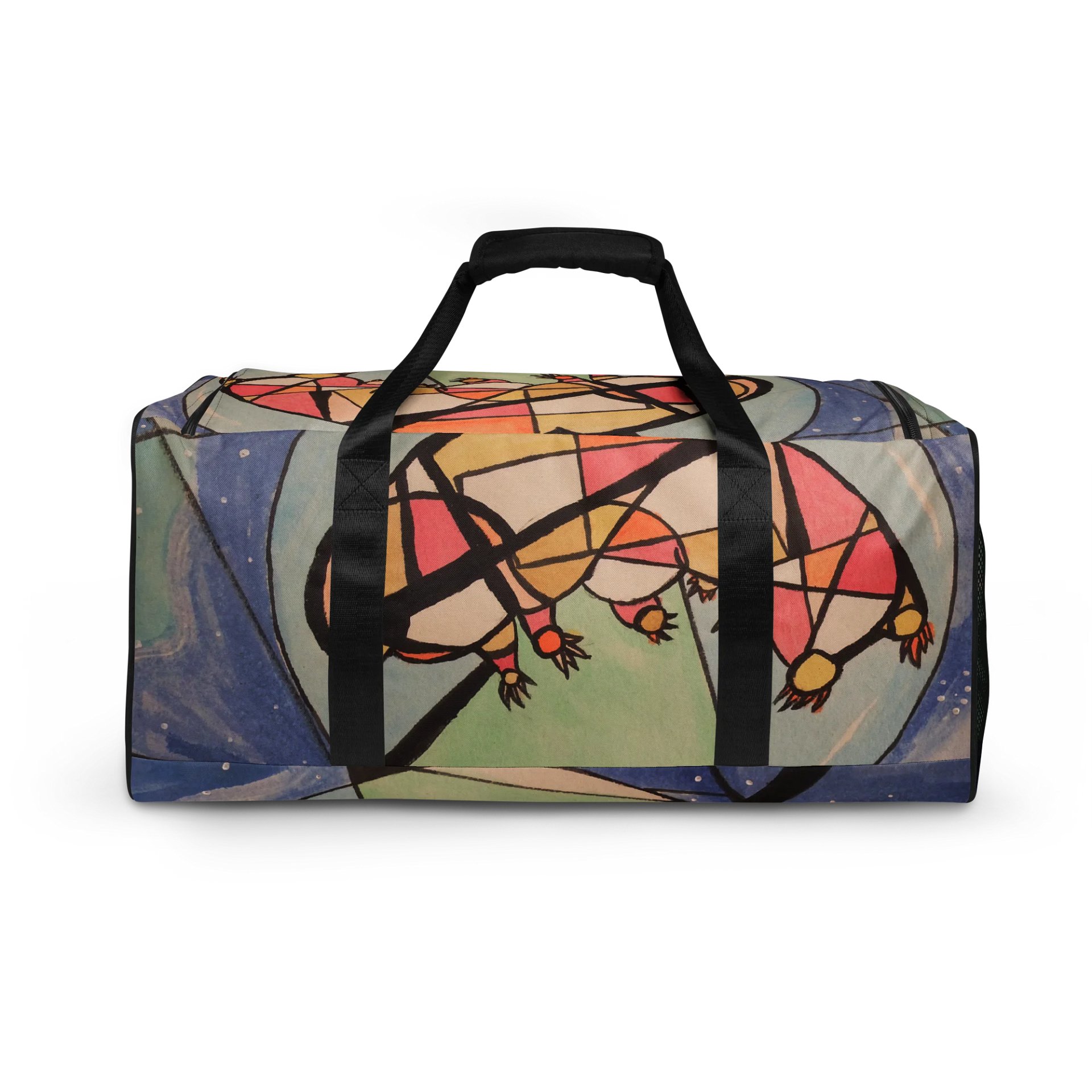 Cubism Painting: The Dream of a Tardigrade All-Over Print Duffle Bag by Sublicolor product image (4)