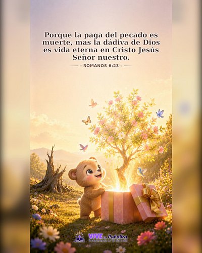 La vida eterna no se compra: se recibe como regalo en Cristo. 🎁

#fortaleciendotufe #ViveLaPalabra #VersiculoDelDia #VidaEter...