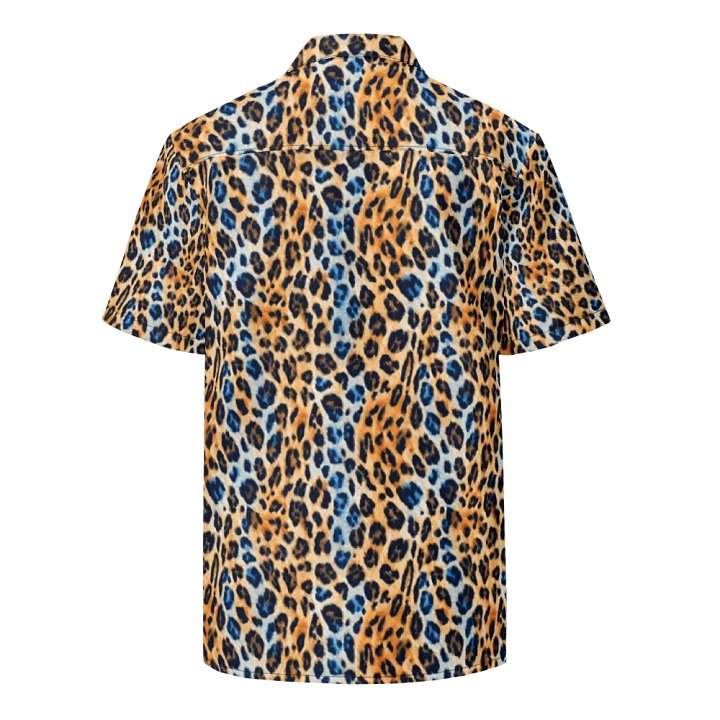 Blue Brown Leopard Hawaiian Shirts product image (2)