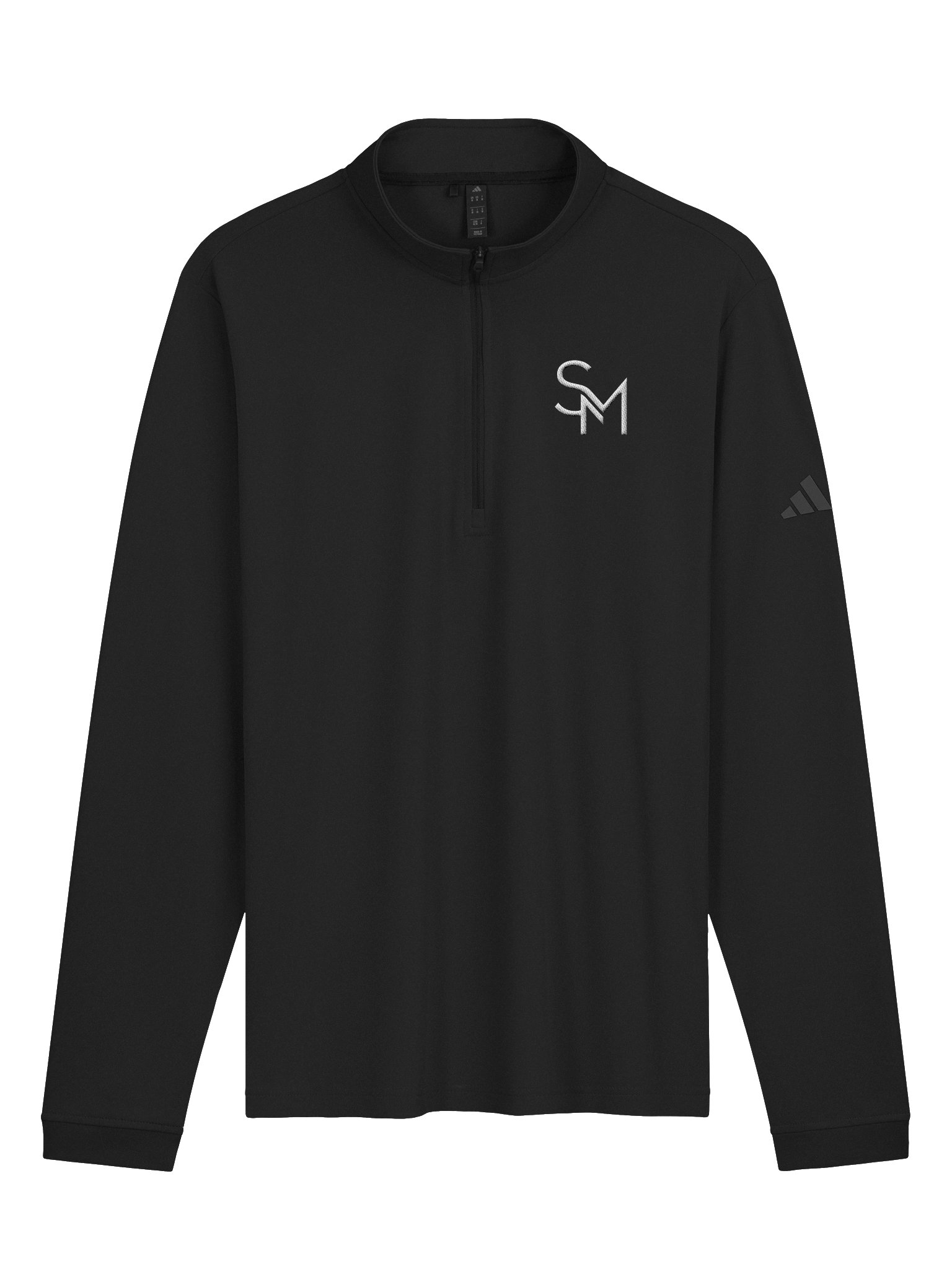 Bold Monochrome Letter Graphic Quarter-Zip product image (1)