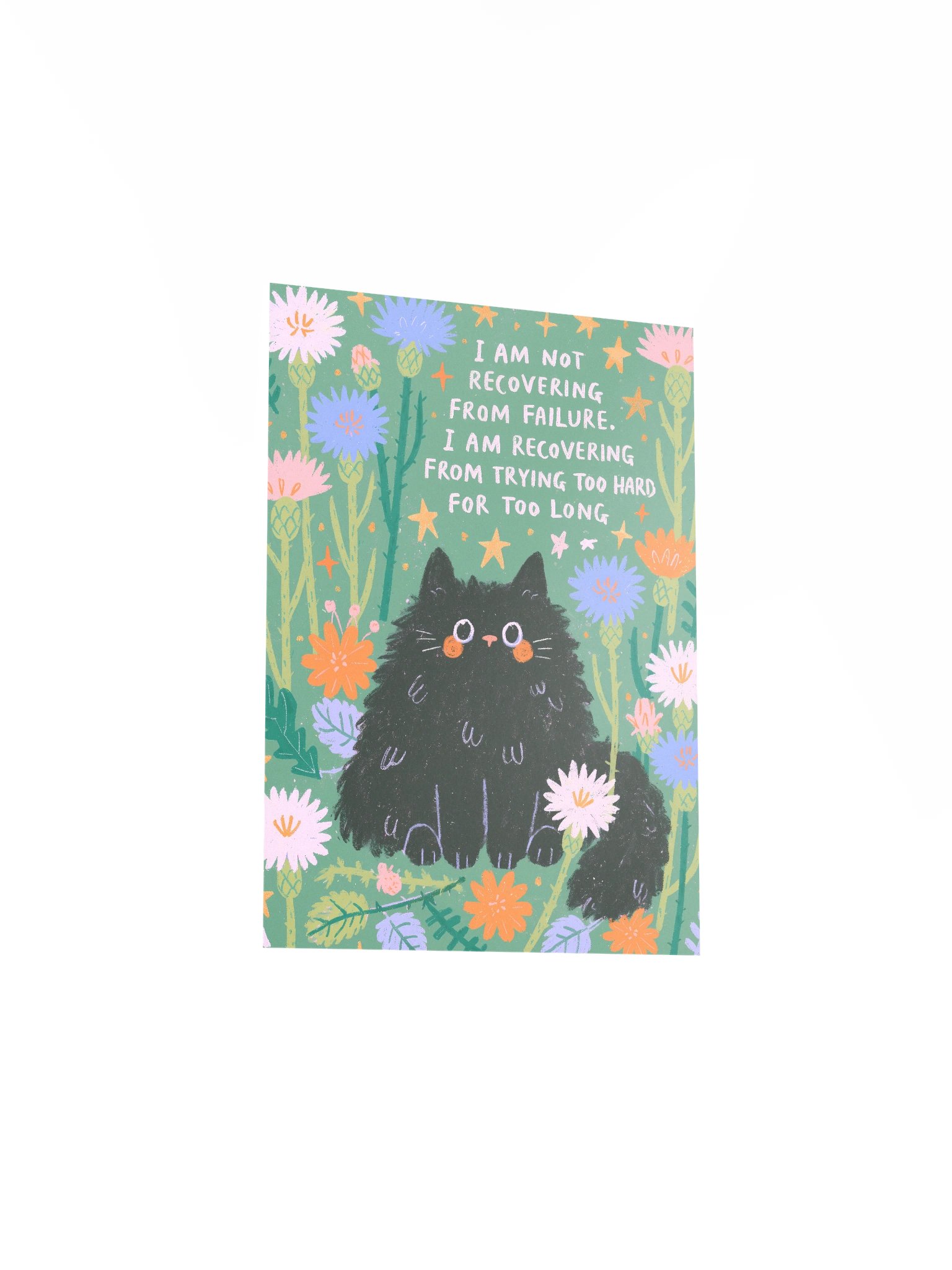 Floral Cat Recovery Quote Poster product image (20)