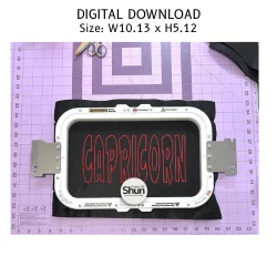 Capricorn Applique Embroidery Design product image (2)