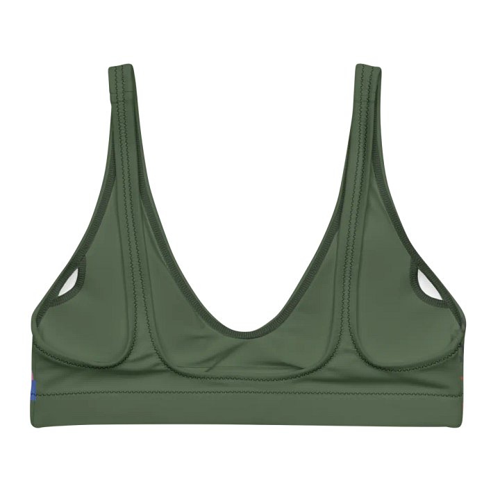 🐠 Fish Print Recycled Padded Bikini Top – Swim with Style & Sustainability! 🌊 product image (2)
