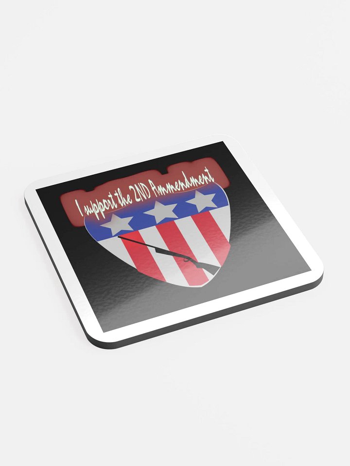 I support the 2nd Amend (patriotic) coasters product image (2)