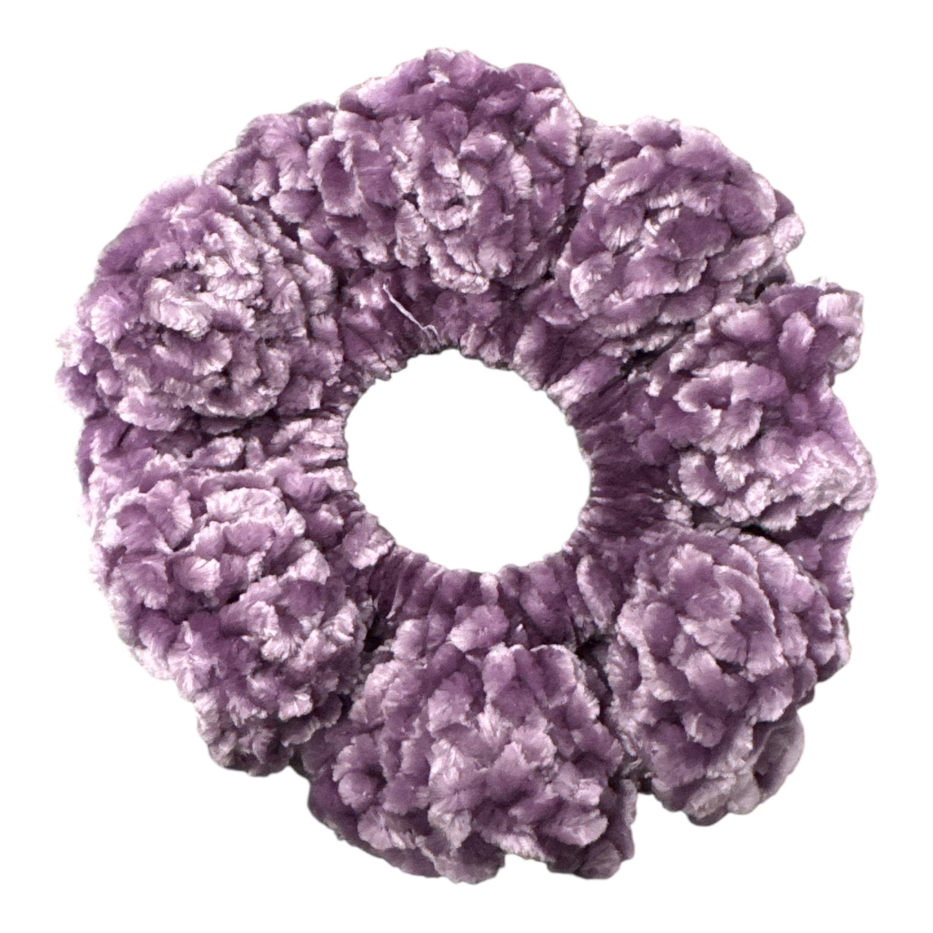 Crochet Velvet scrunchie, All over Tie. Purple product image (1)