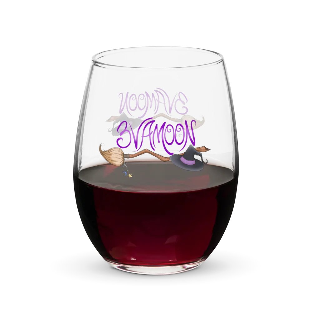 3VAMOON Witch Broom Stemless Wine Glass product image (2)