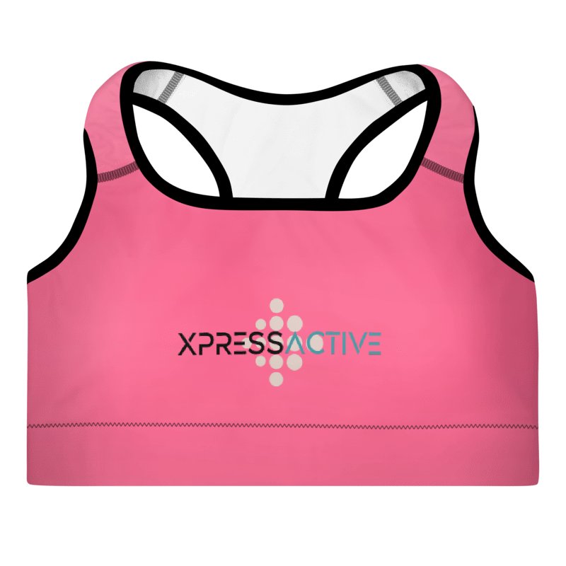 XPRESSACTIVE Pink All-Over Print Padded Sports Bra product image (3)