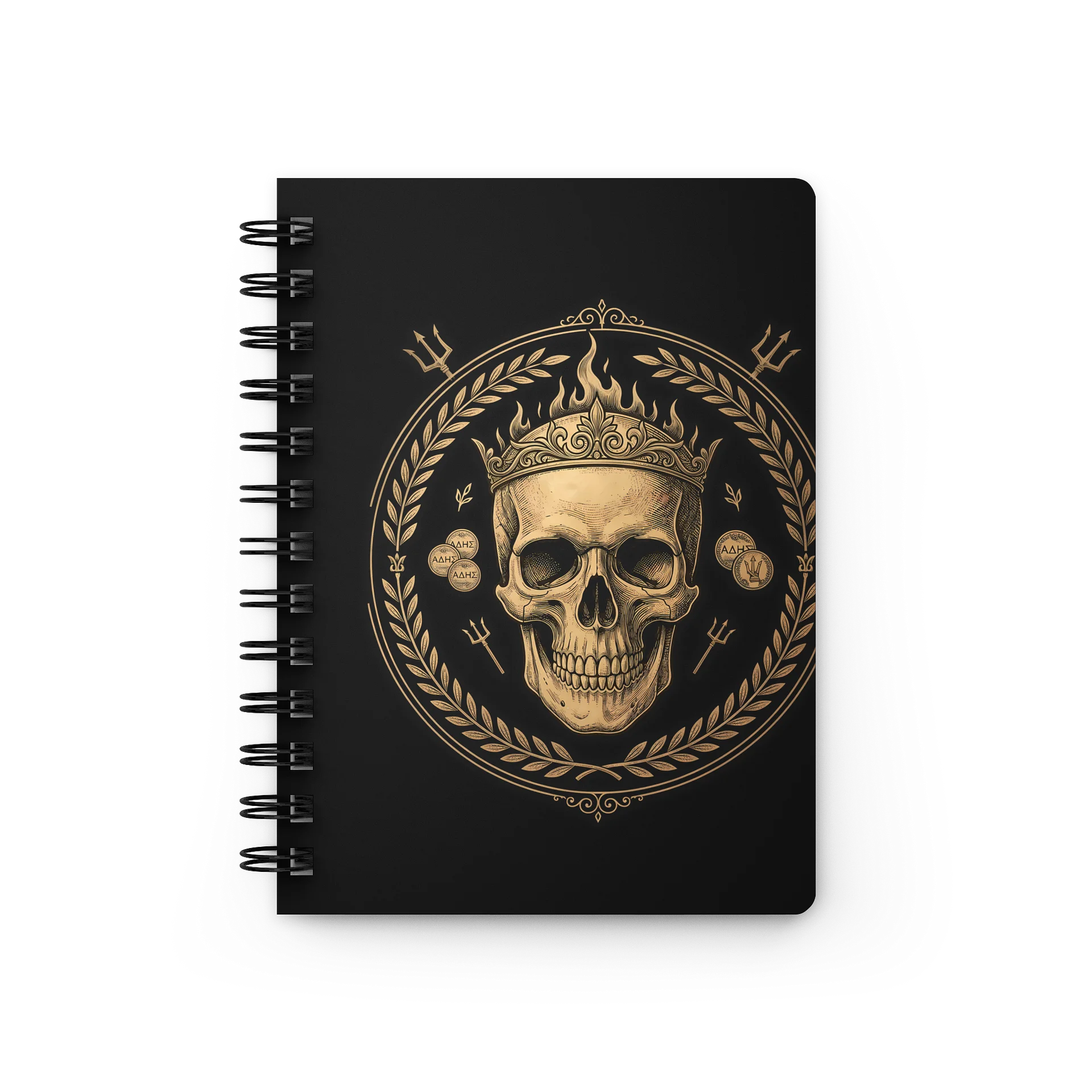 Hades Skull Journal – Greek Mythology Spiral Notebook (Dark Aesthetic) product image (5)