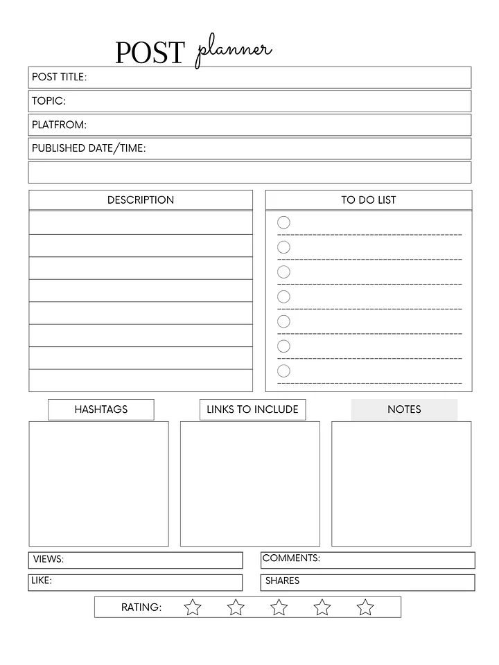 The Ultimate Social Media Tracker & Post Planning Journal Plan, Post, Repeat: A Social Media Strategy Organizer product image (1)