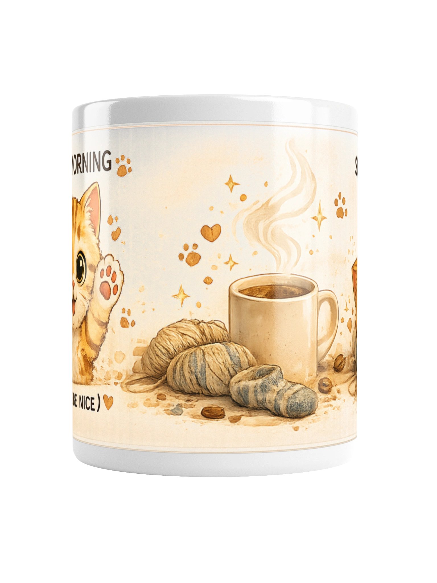 Beans Good Morning, Please Be Nice Kitten Mug product image (3)